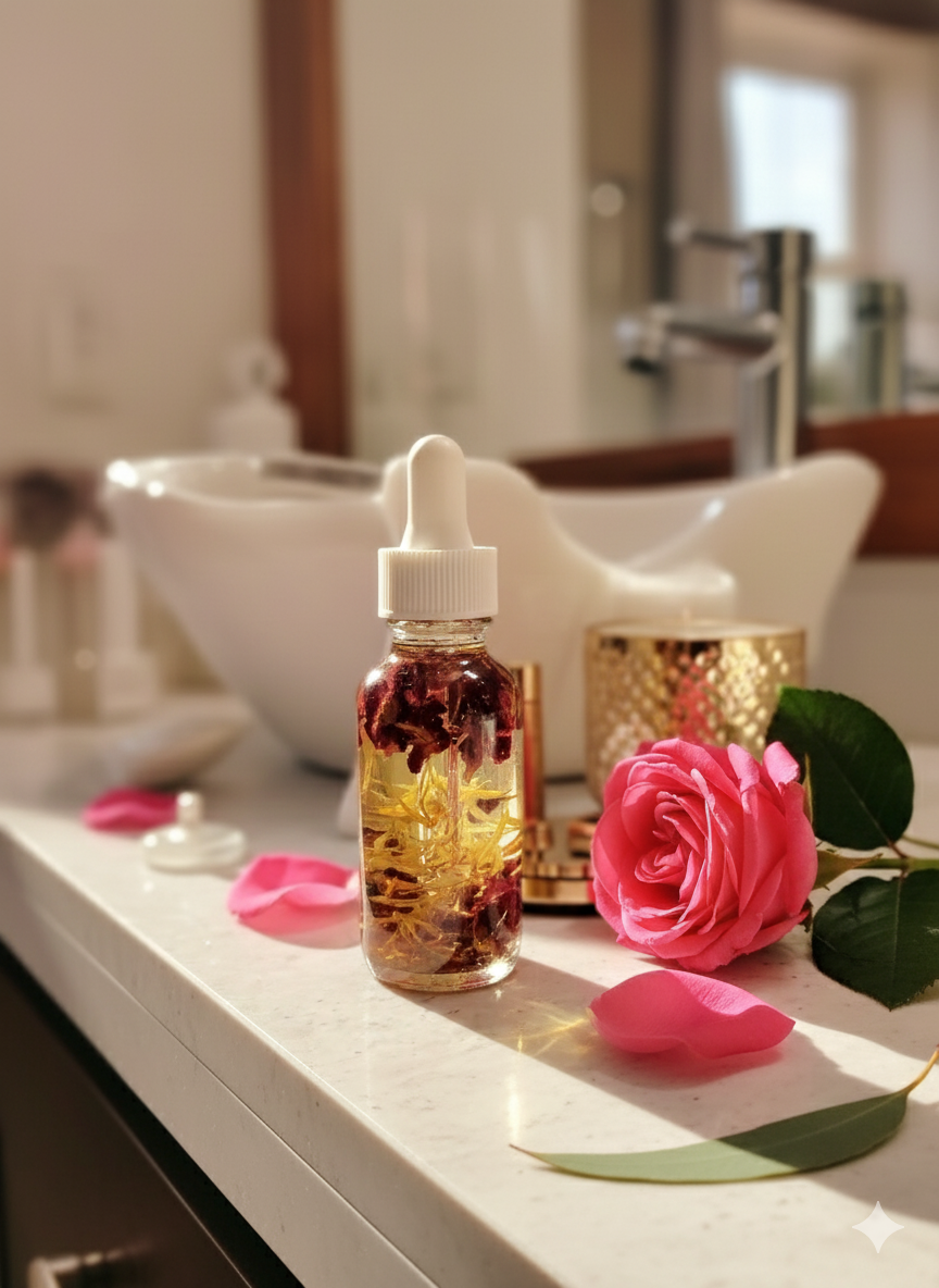 Yoni Moisturizer Oil 1oz- Rose & Basil